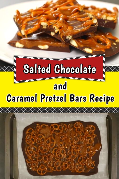 salted chocolate and caramel pretzel bars recipe 01