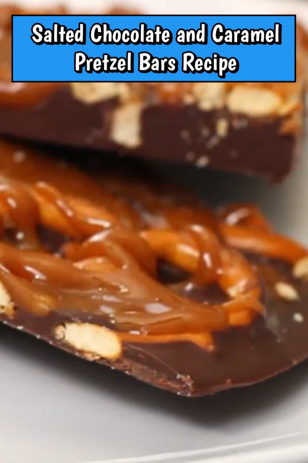 salted chocolate and caramel pretzel bars recipe 02
