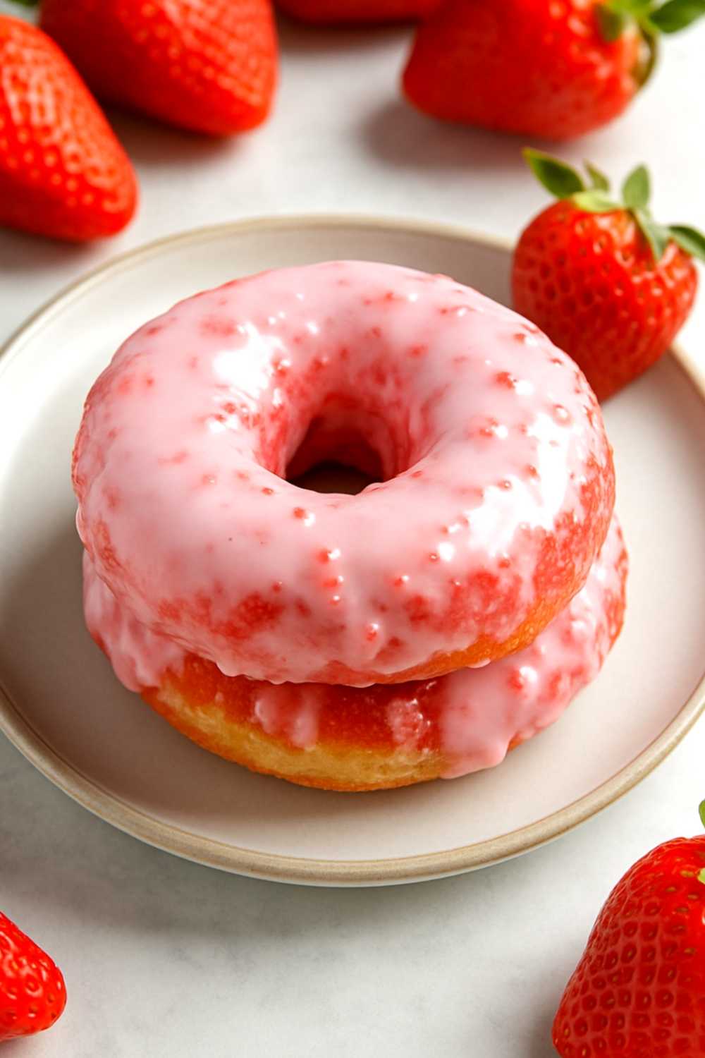 strawberry cake donuts recipe 02