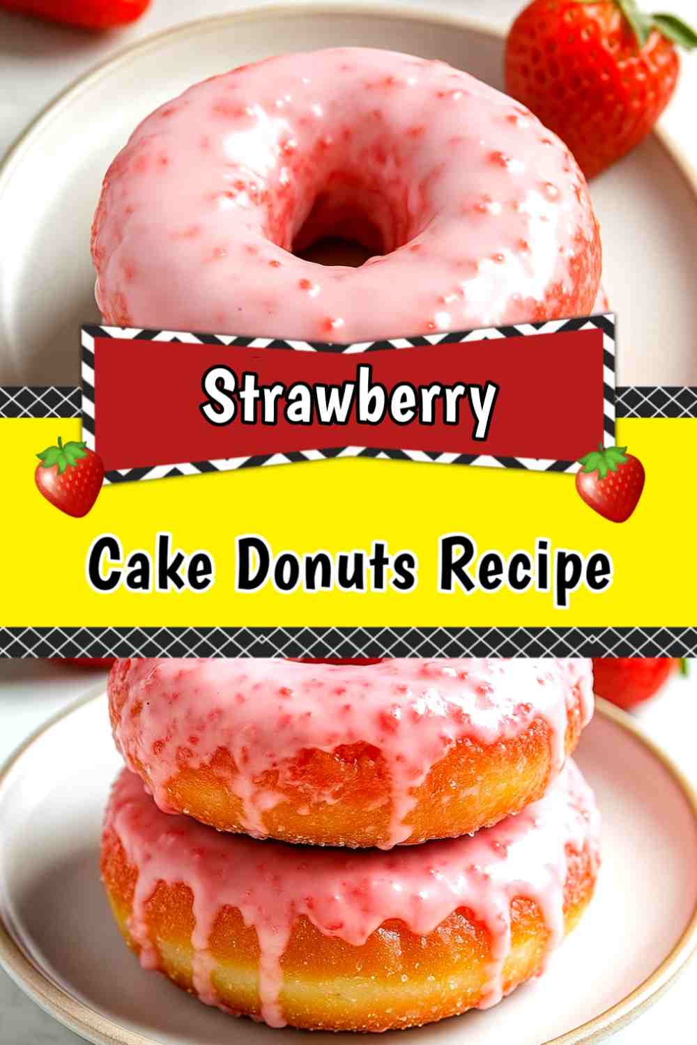 strawberry cake donuts recipe 05