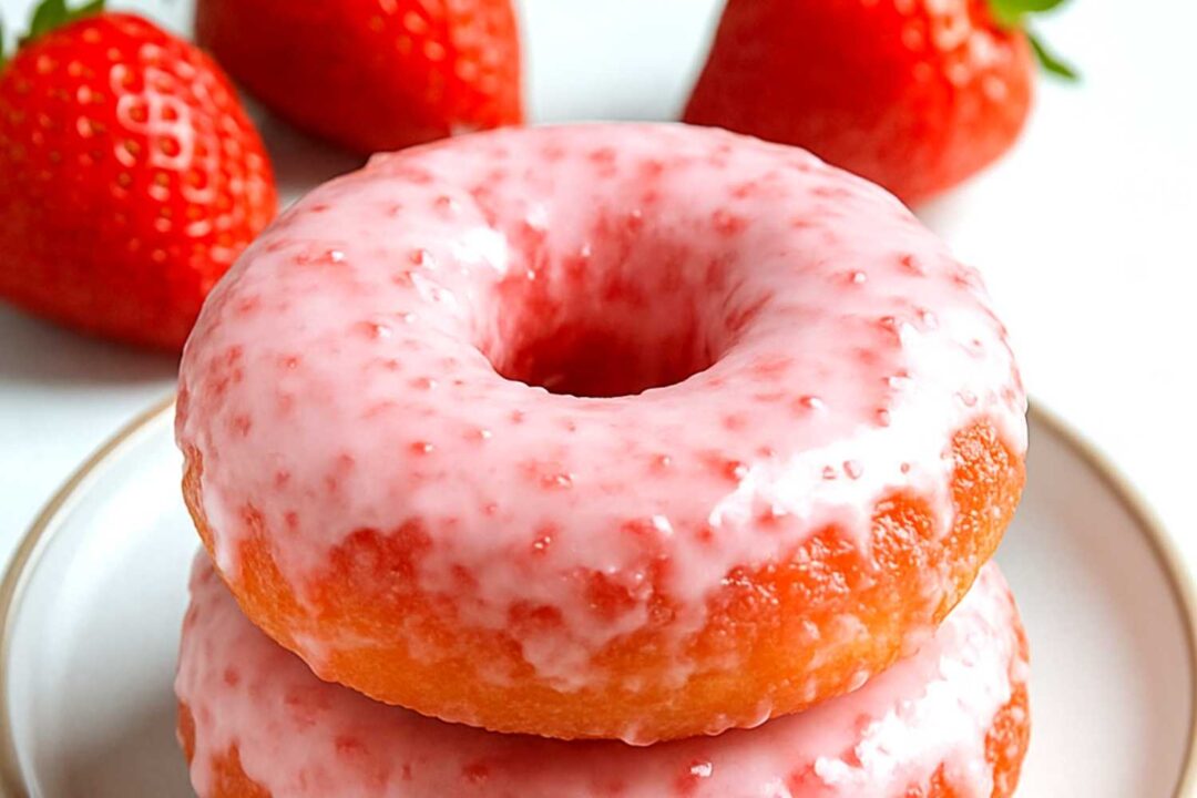 strawberry cake donuts recipe 06